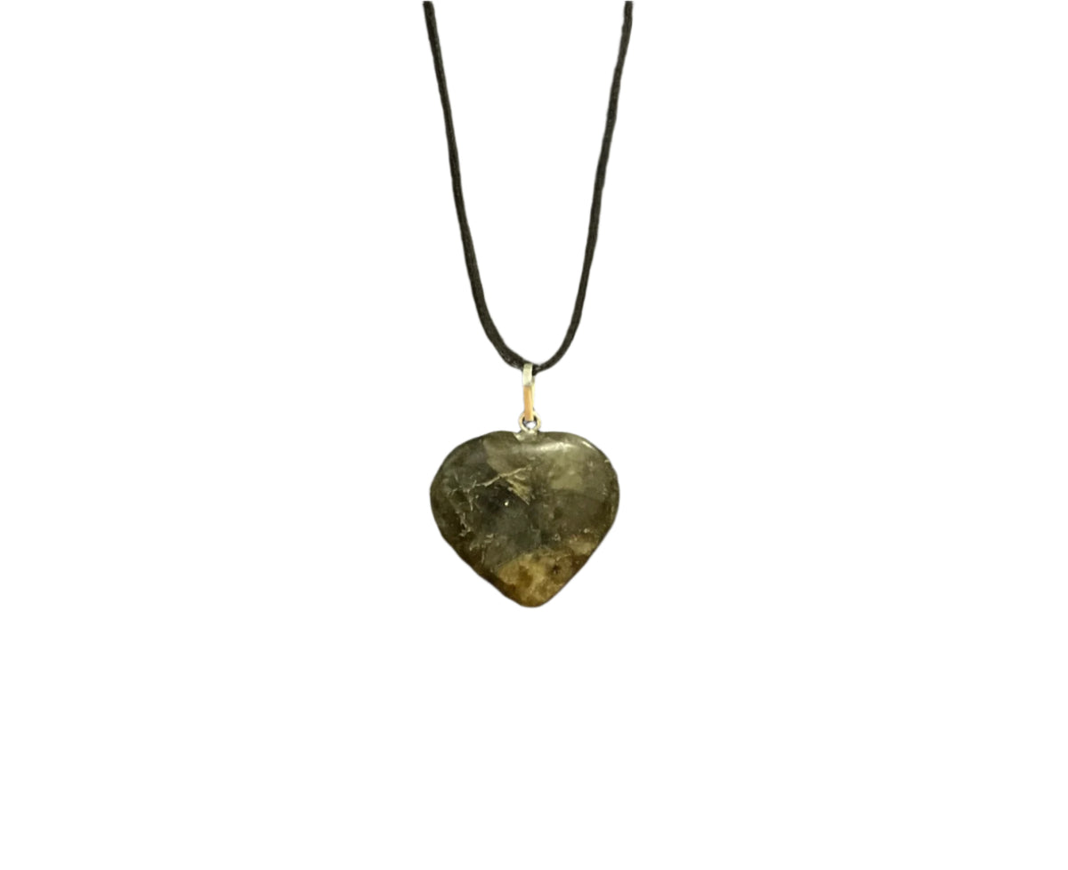 Labradorite Crystal Heart Necklace