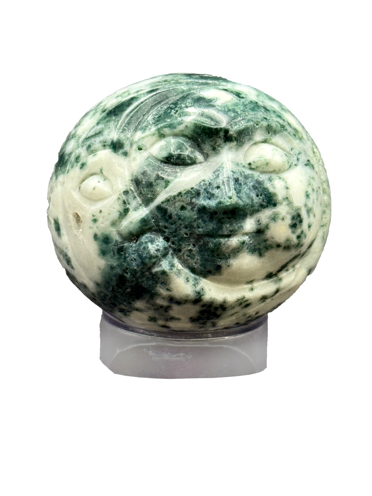 Moss Agate Sun &amp; Moon Sphere