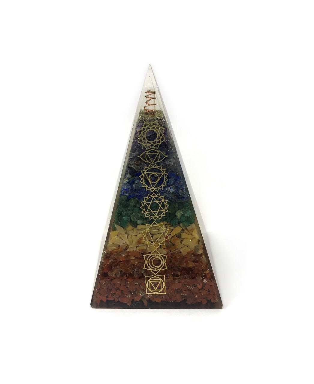 Large Orgone Energy Pyramid 7 Chakra