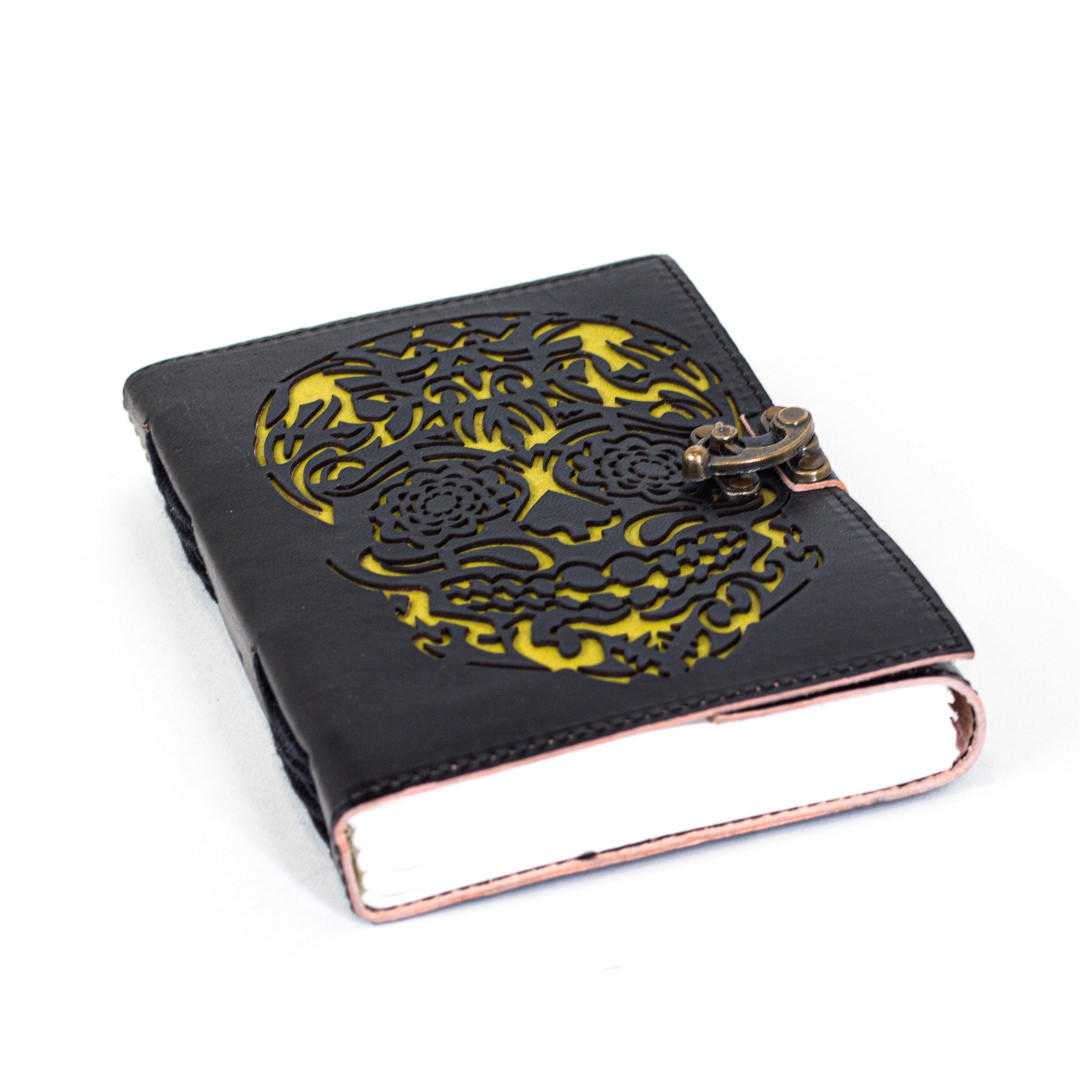 Skull Leather Journal - Medium Embossed