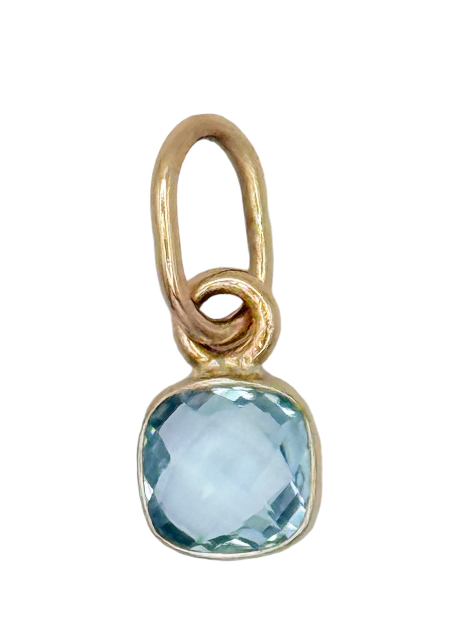Alchemia Gold Faceted Blue Topaz Pendant