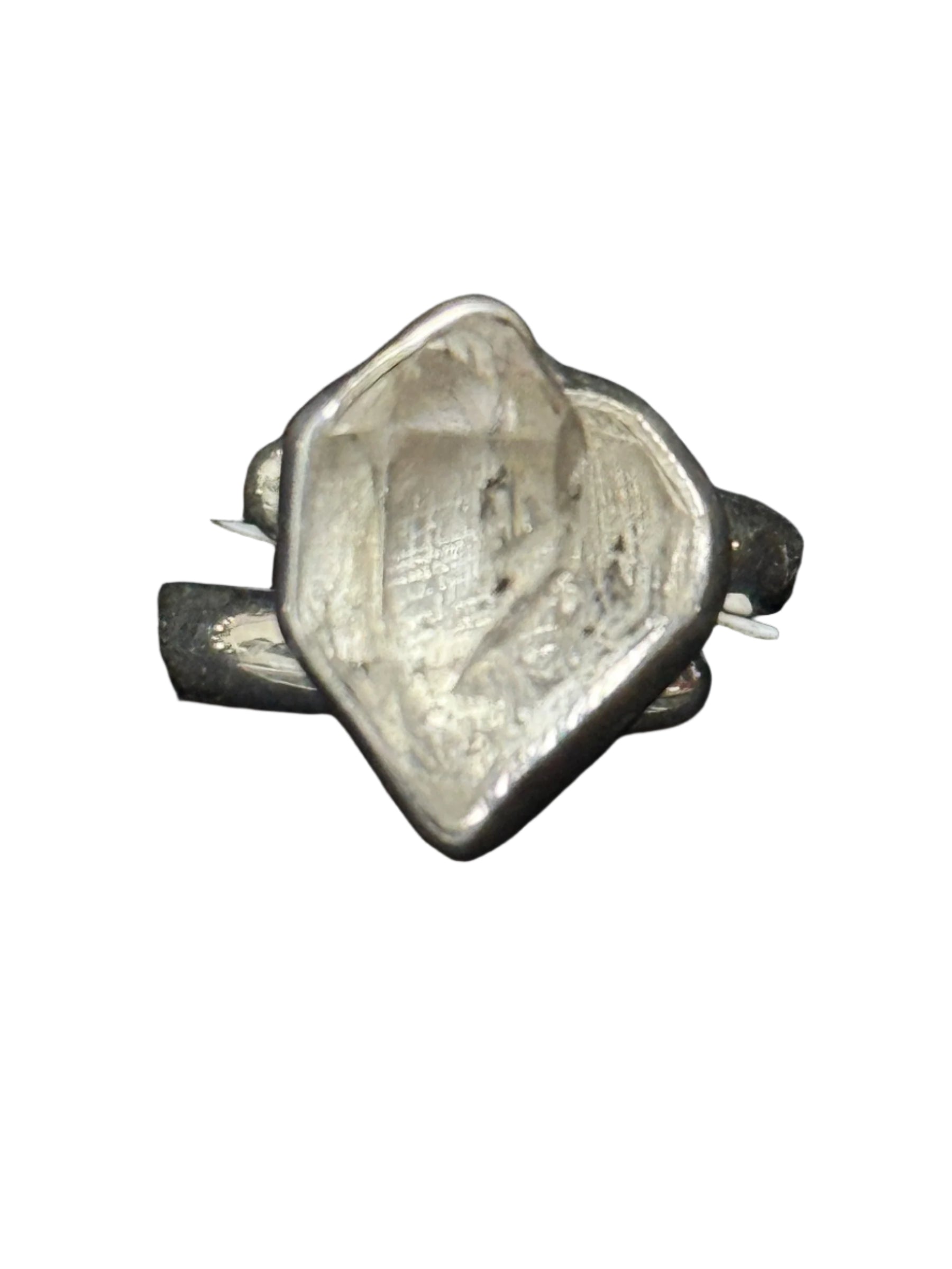 Herkimer Diamond Sterling Silver Ring  Adjustable