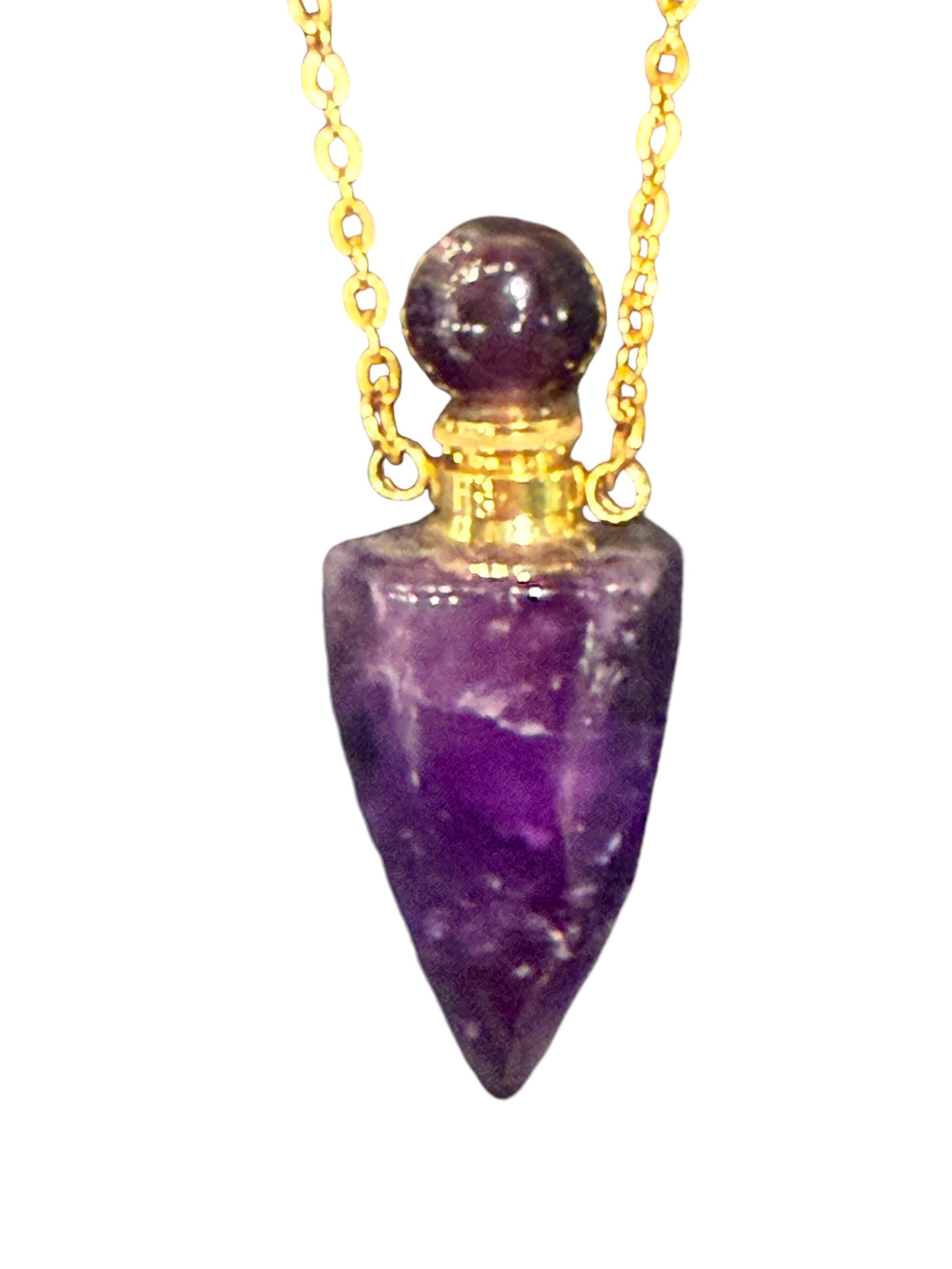 Crystal Perfume Bottle Necklace