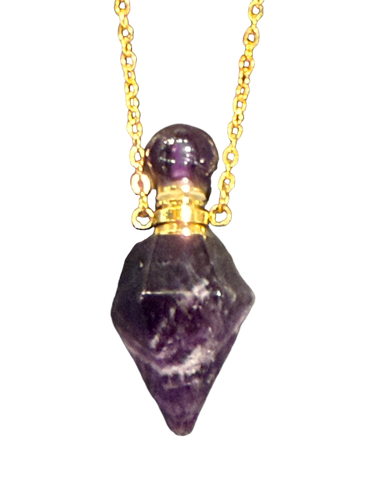 Crystal Perfume Bottle Necklace