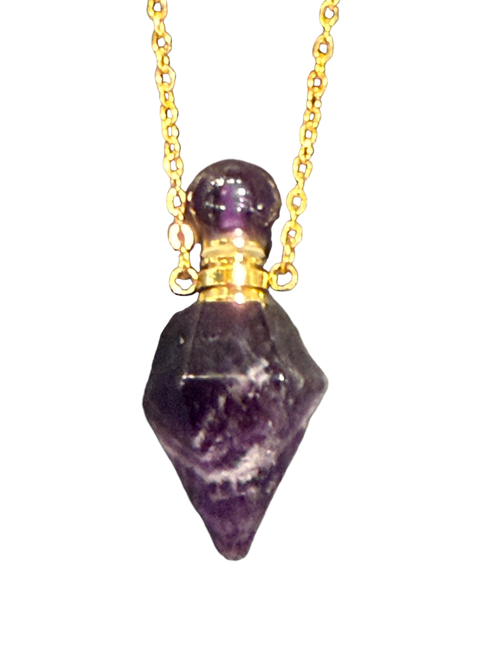 Crystal Perfume Bottle Necklace