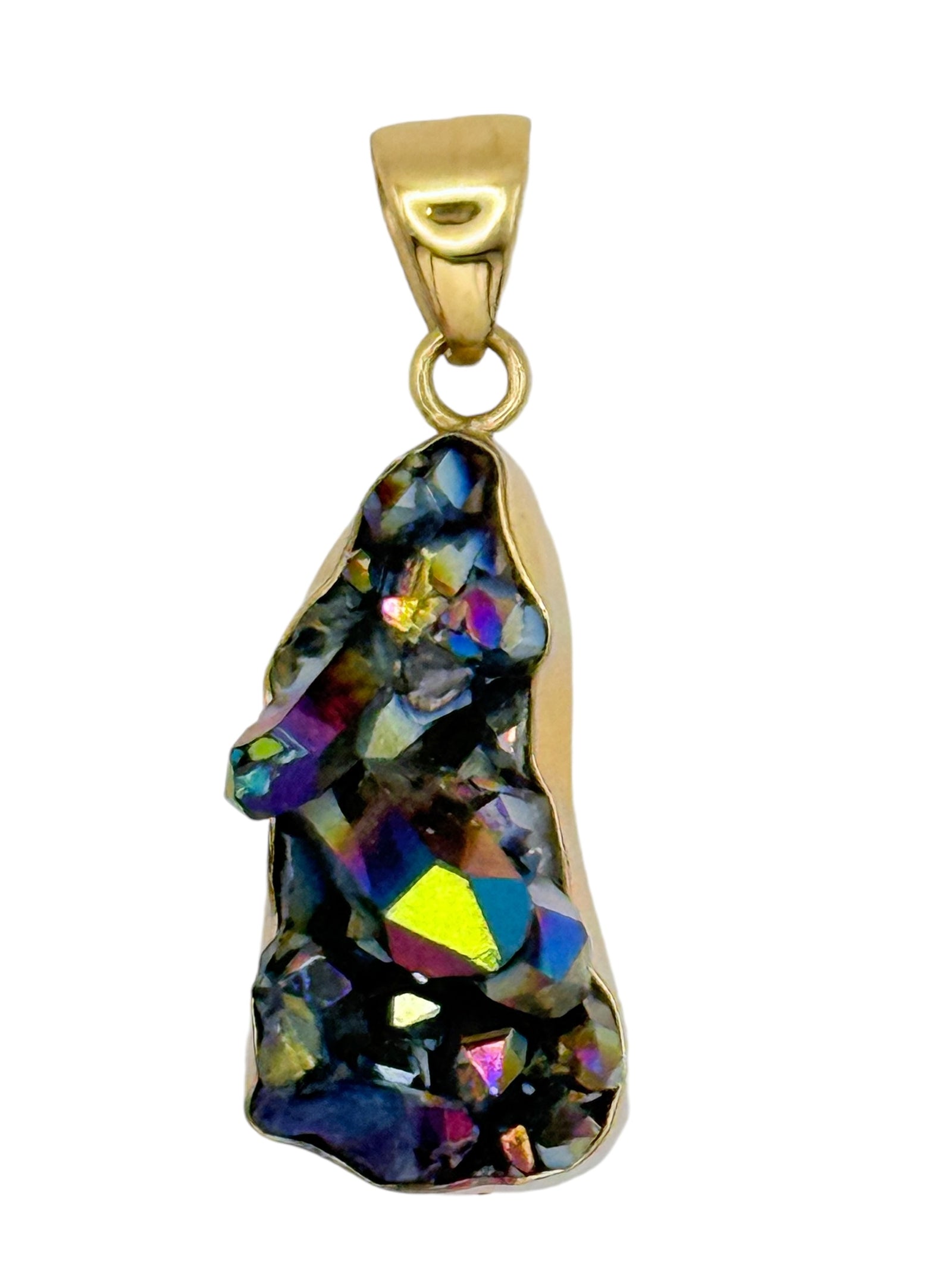 Alchemia Gold Titanium Quartz Pendant
