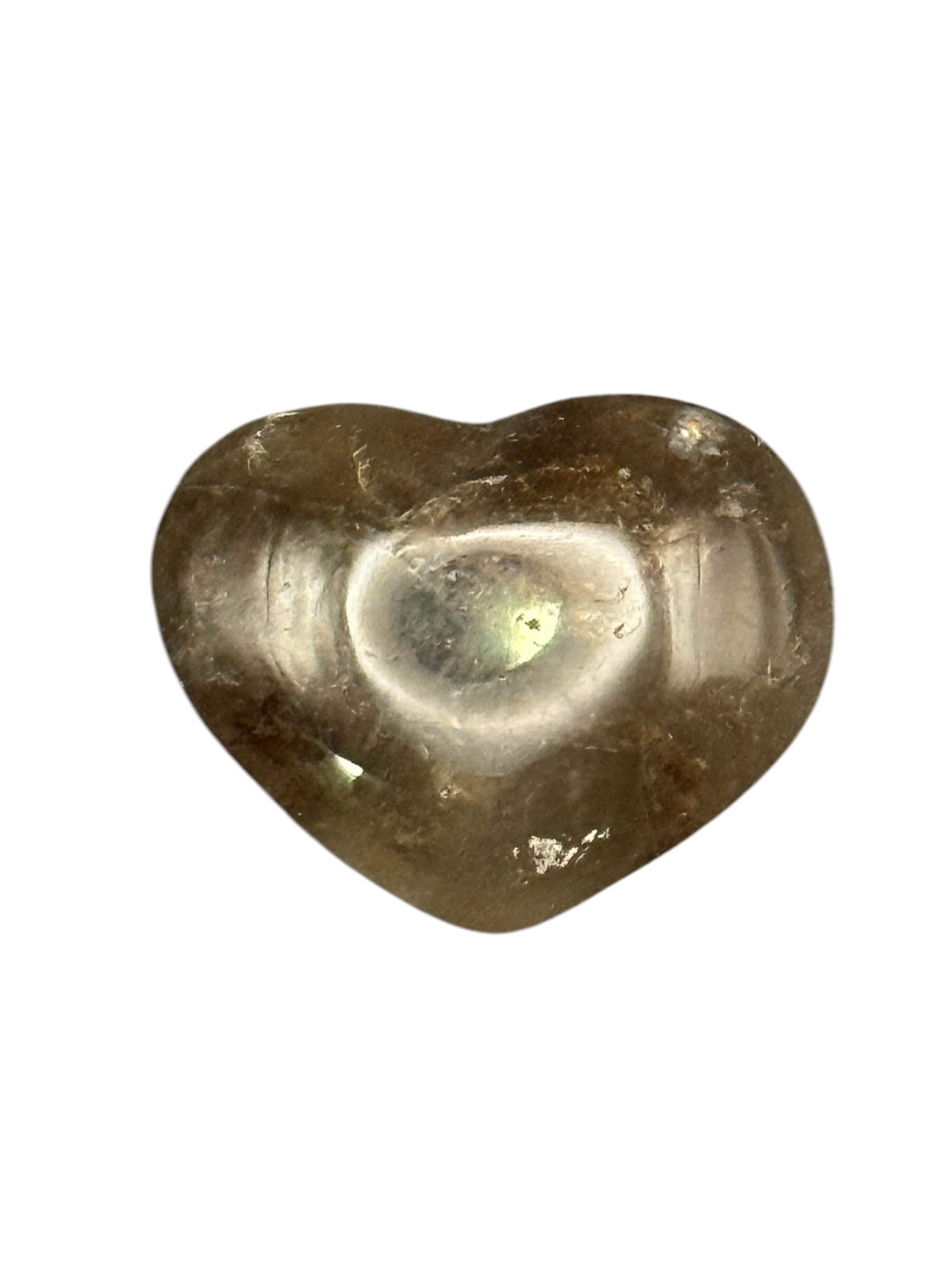 Hematoid Quartz Crystal Heart