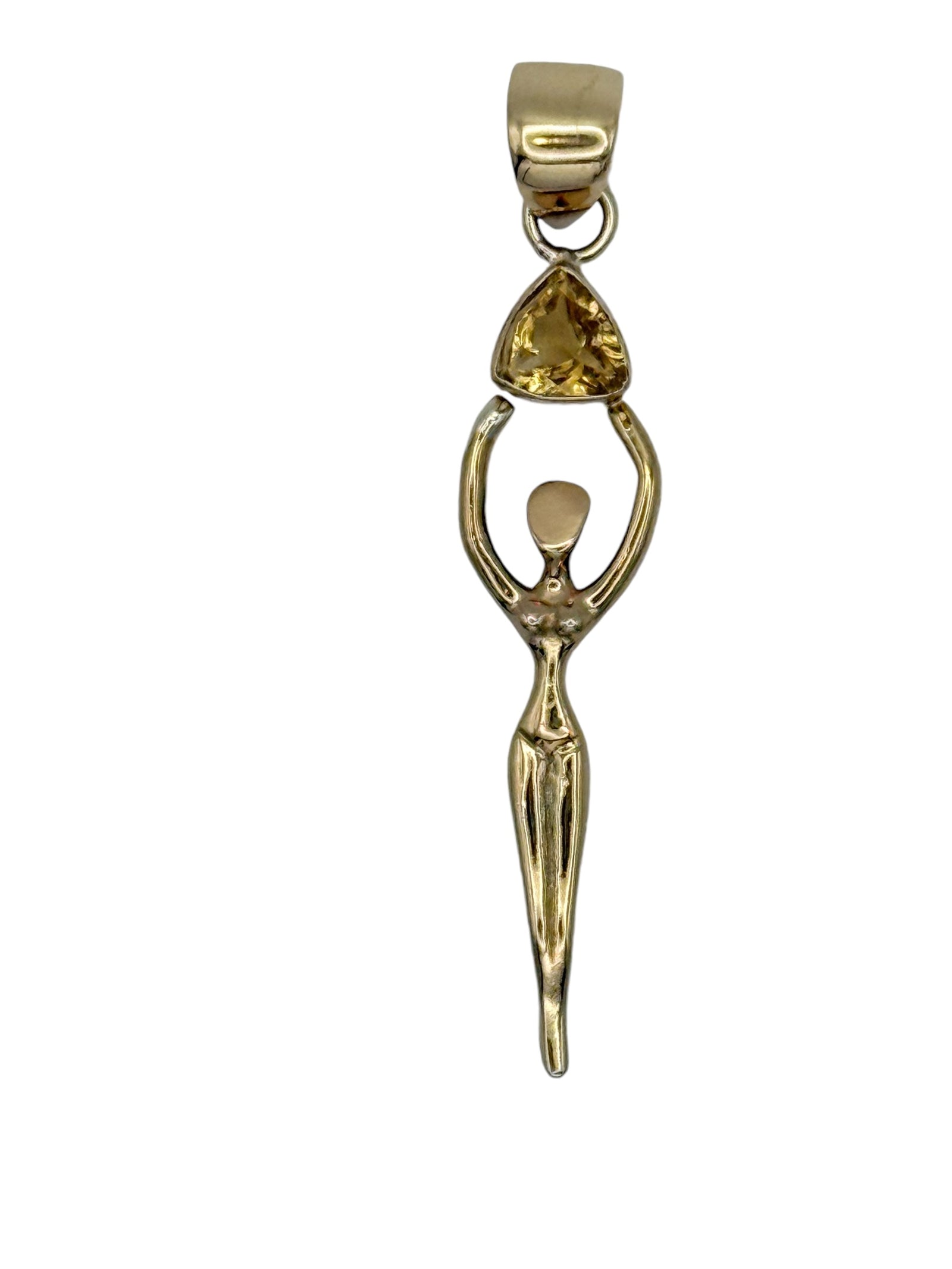Alchemia Gold Citrine Goddess Pendant