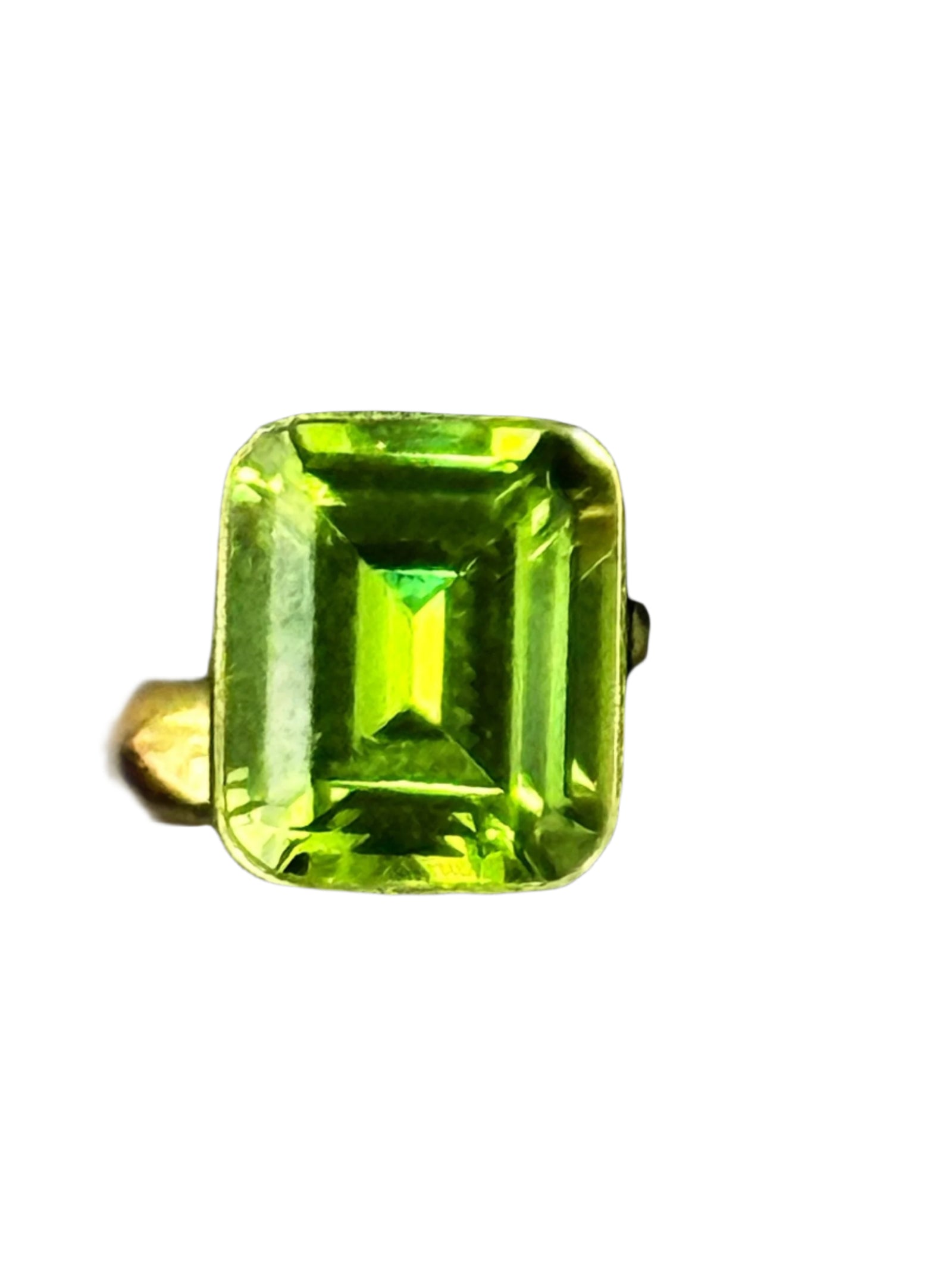 Peridot Alchemia Gold Ring Adjustable