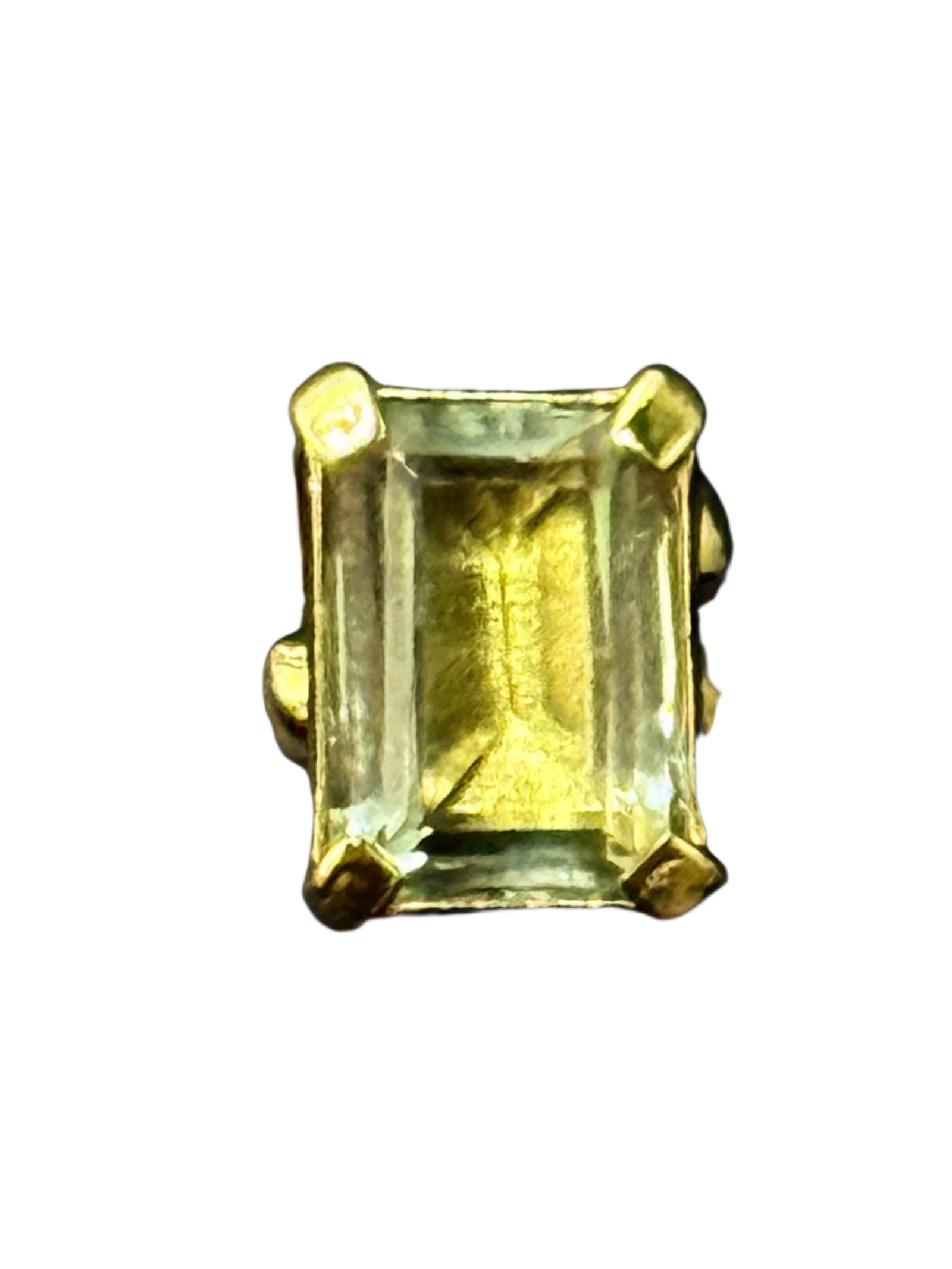 Prasiolite (Green Amethyst) Alchemia Gold Ring Adjustable