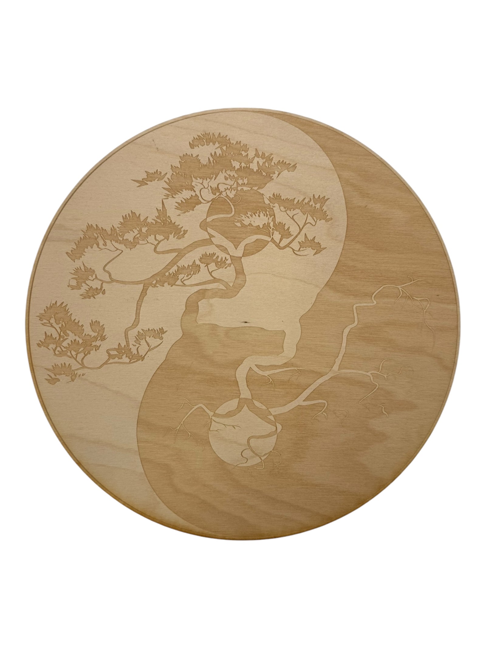 Yin Yang Bonsai Tree of Life Crystal Grid Plate