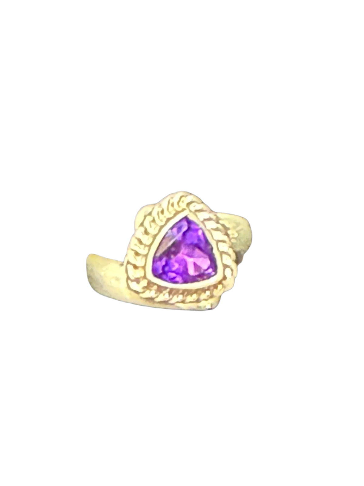 Amethyst Sterling Silver Ring  Adjustable