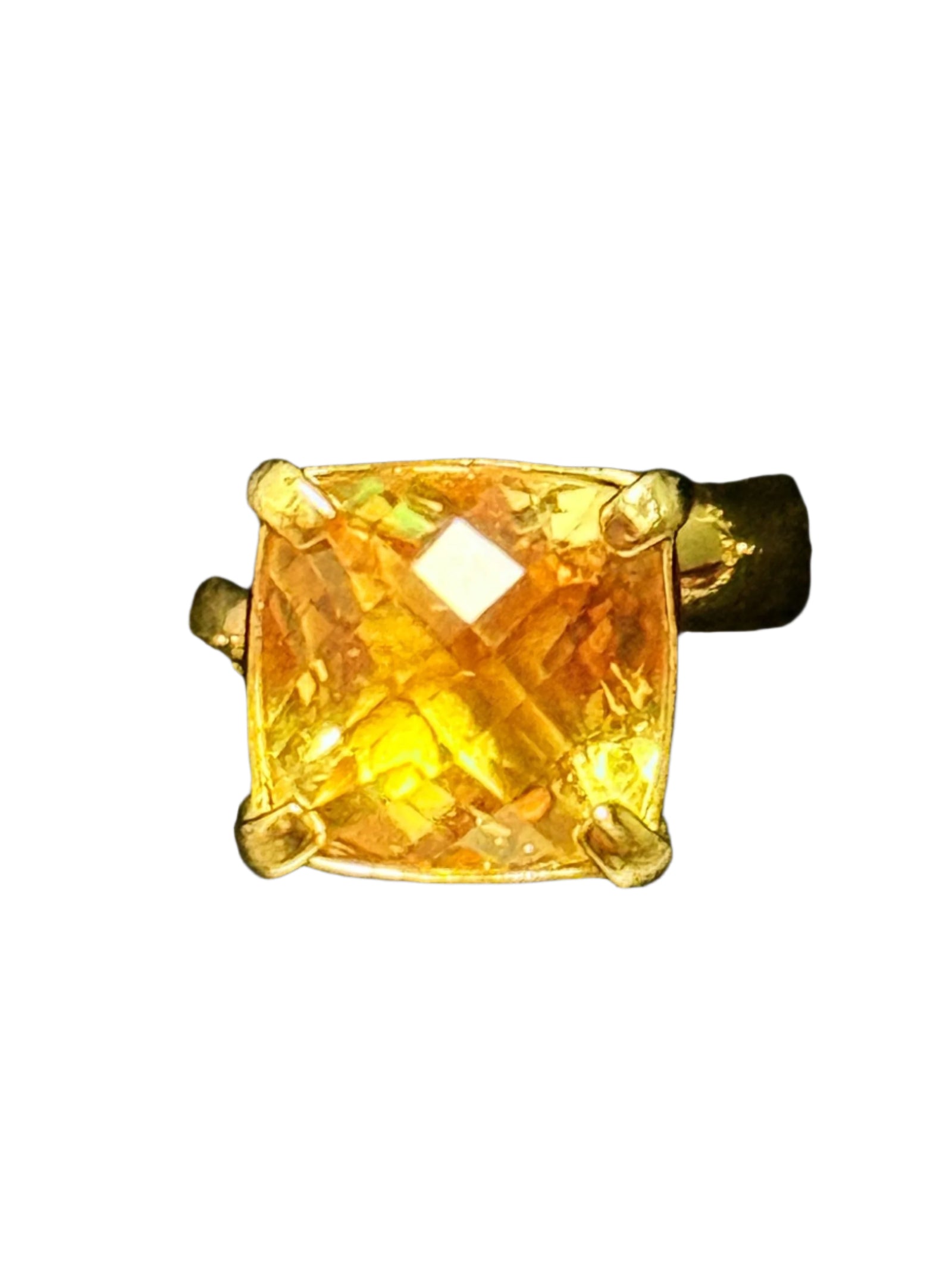 Citrine Alchemia Gold Ring Adjustable