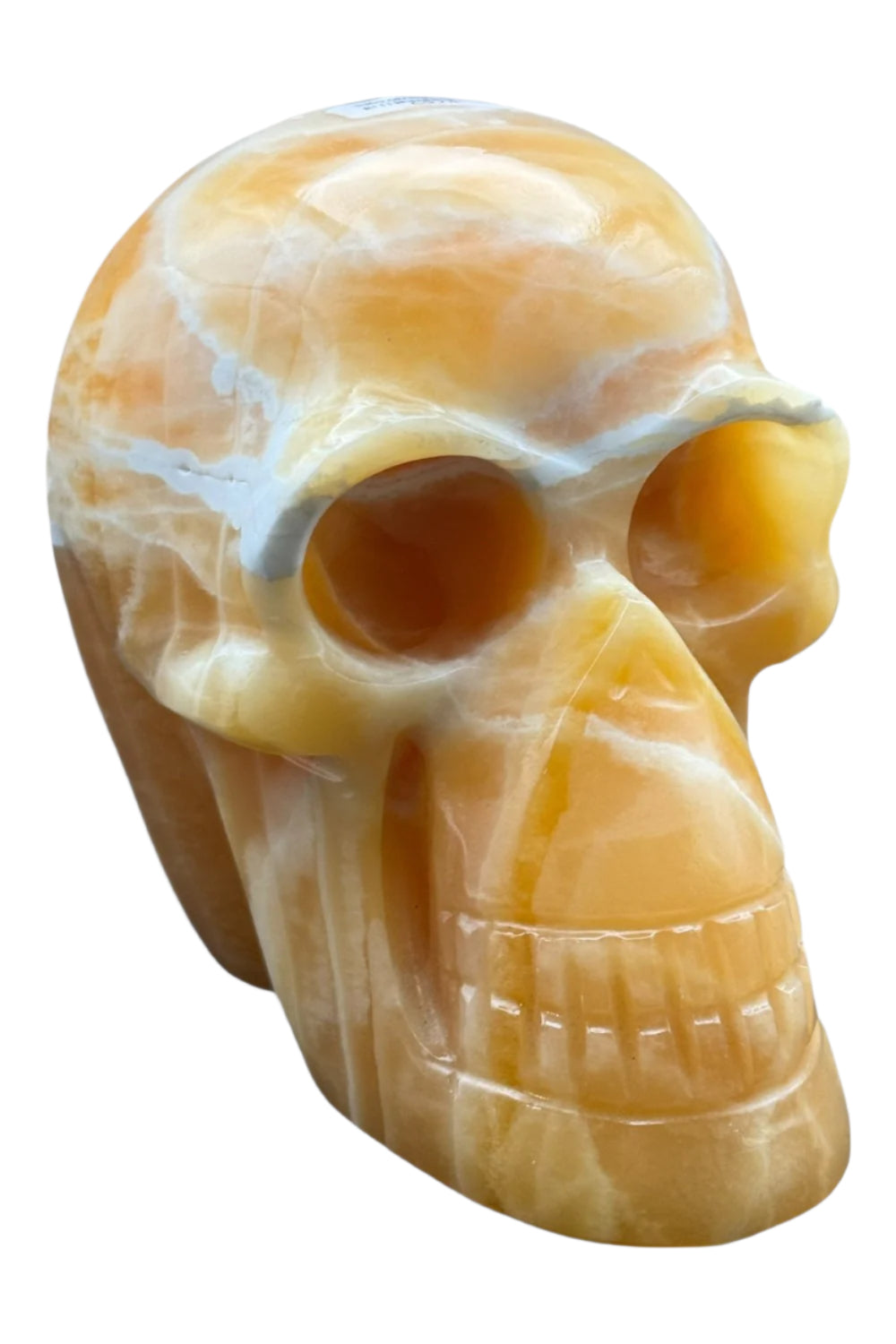 Crystal Skull Orange Calcite