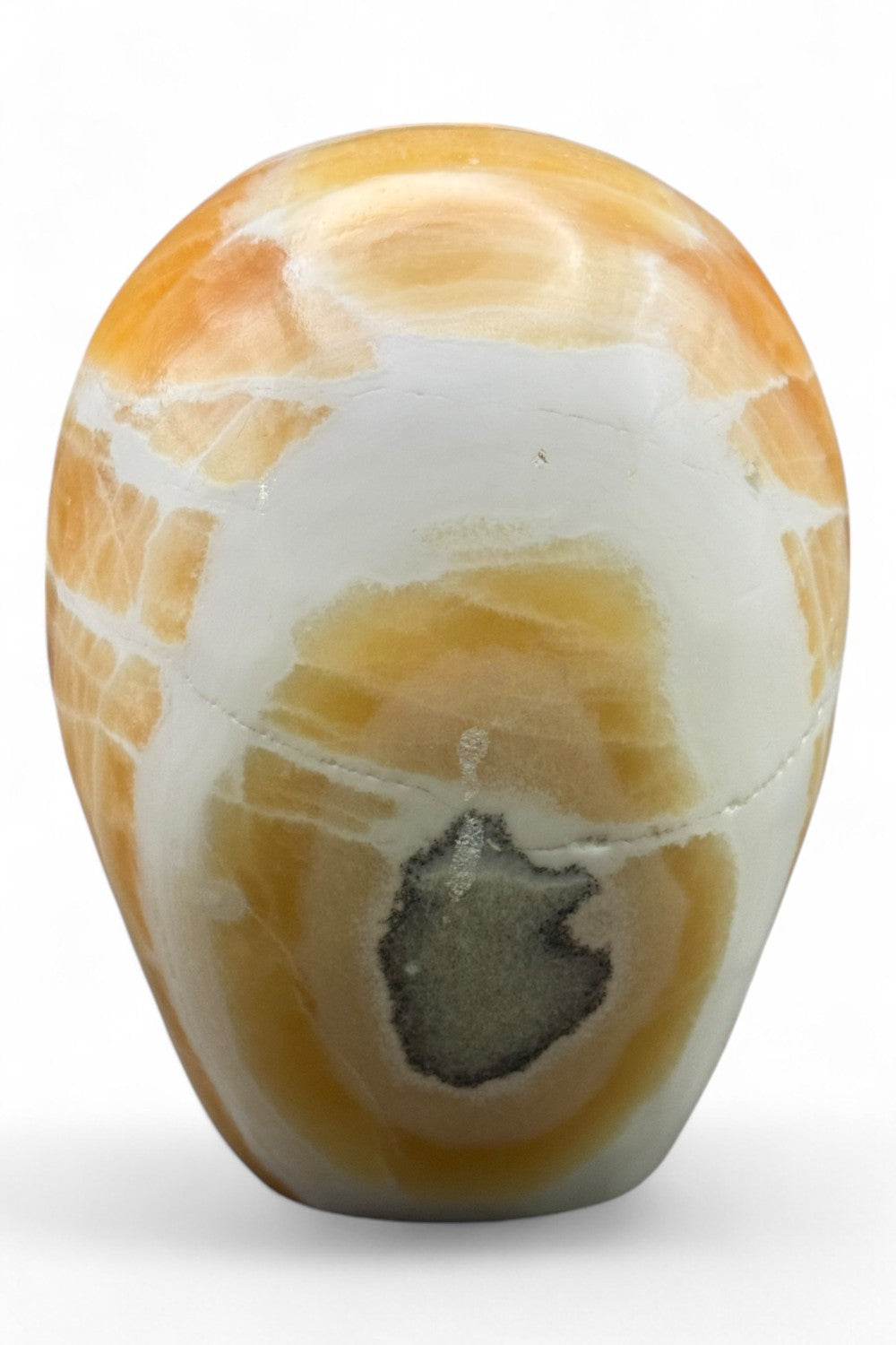 Crystal Skull Orange Calcite