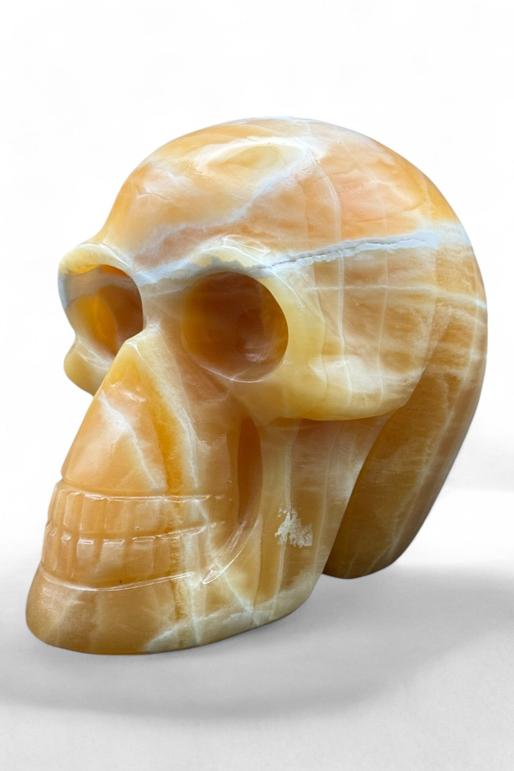 Crystal Skull Orange Calcite