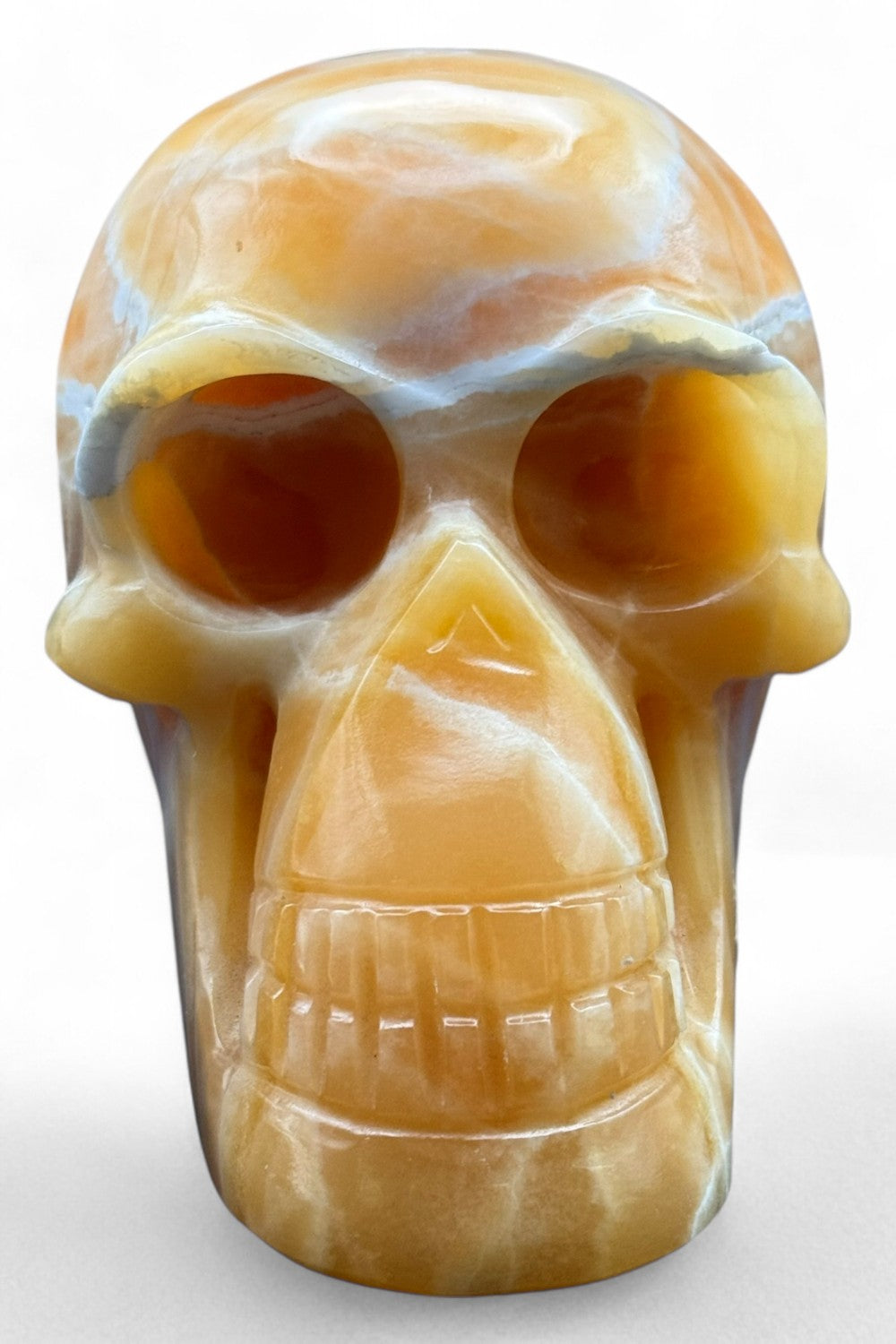 Crystal Skull Orange Calcite