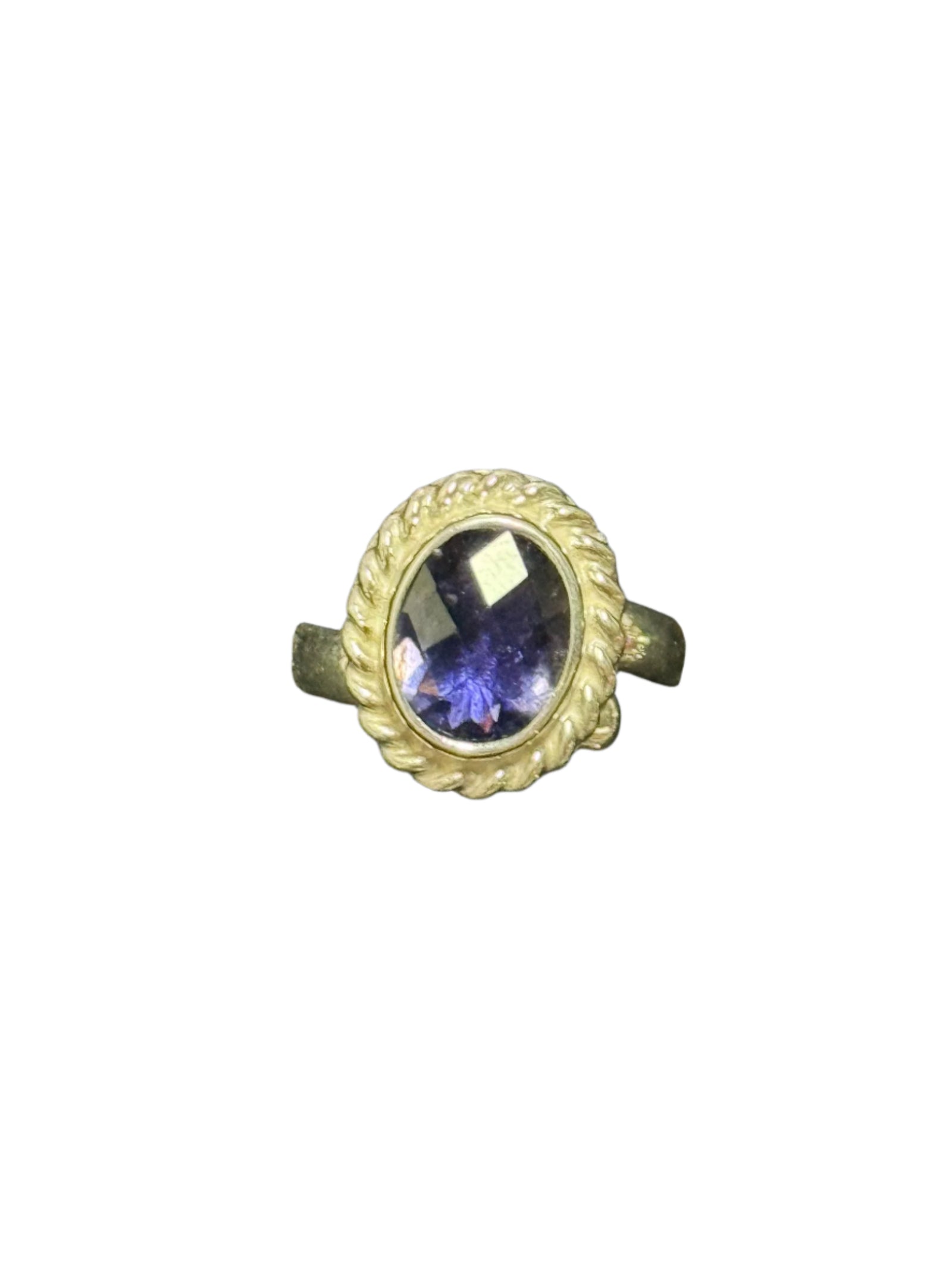 Iolite Sterling Silver Ring  Adjustable