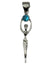 Sterling Silver Blue Topaz Goddess Pendant