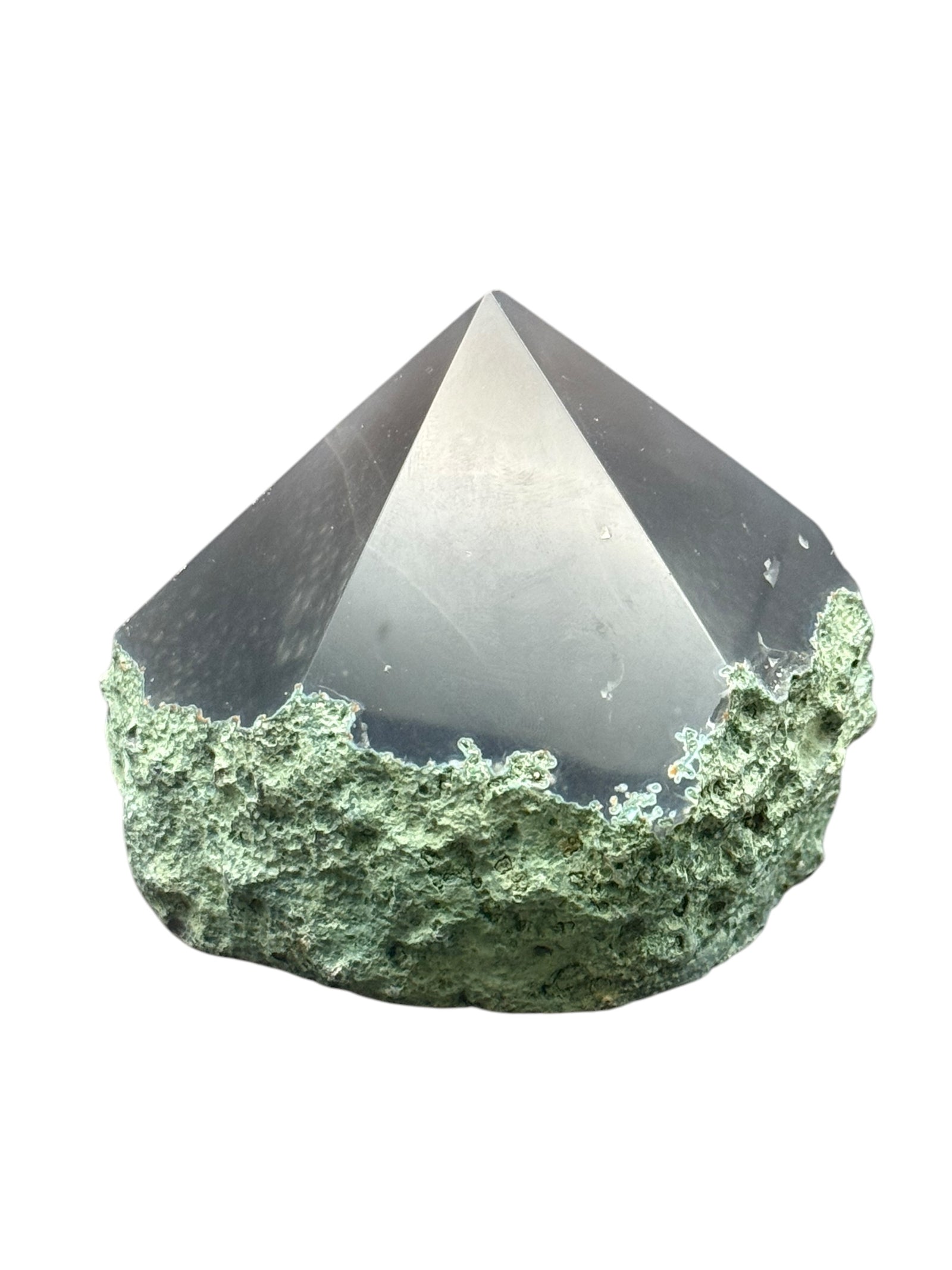 Agate Power Point with Amethyst Druzy