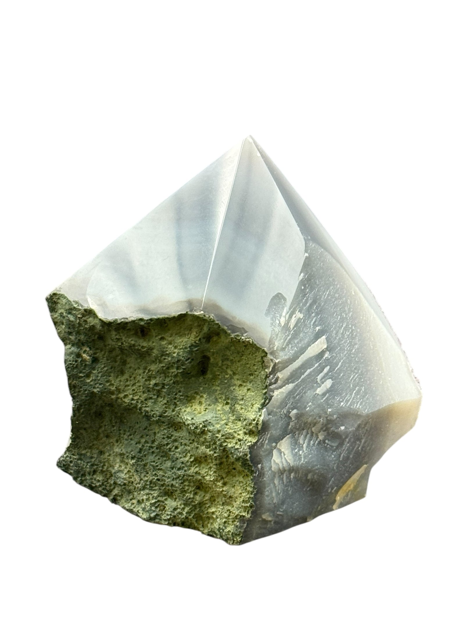 Agate Power Point with Amethyst Druzy