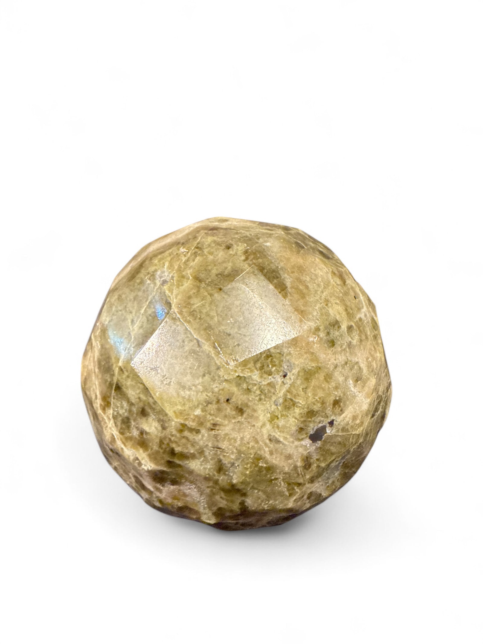 Serpentine Crystal Sphere Faceted