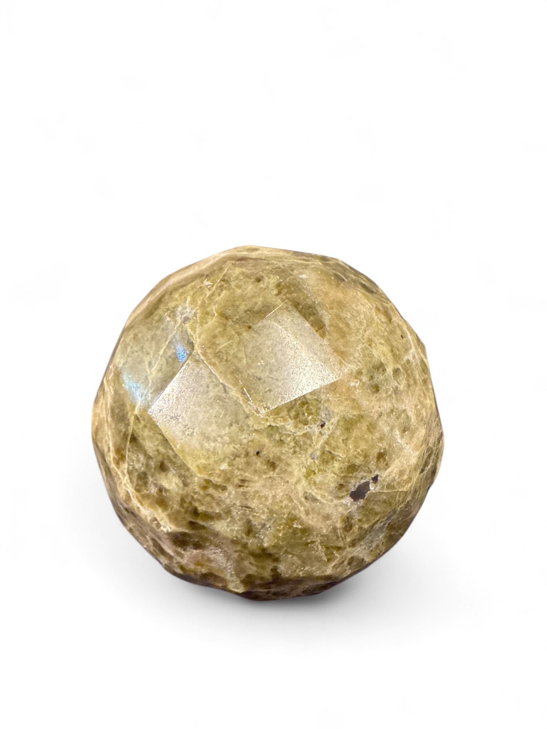 Serpentine Crystal Sphere Faceted