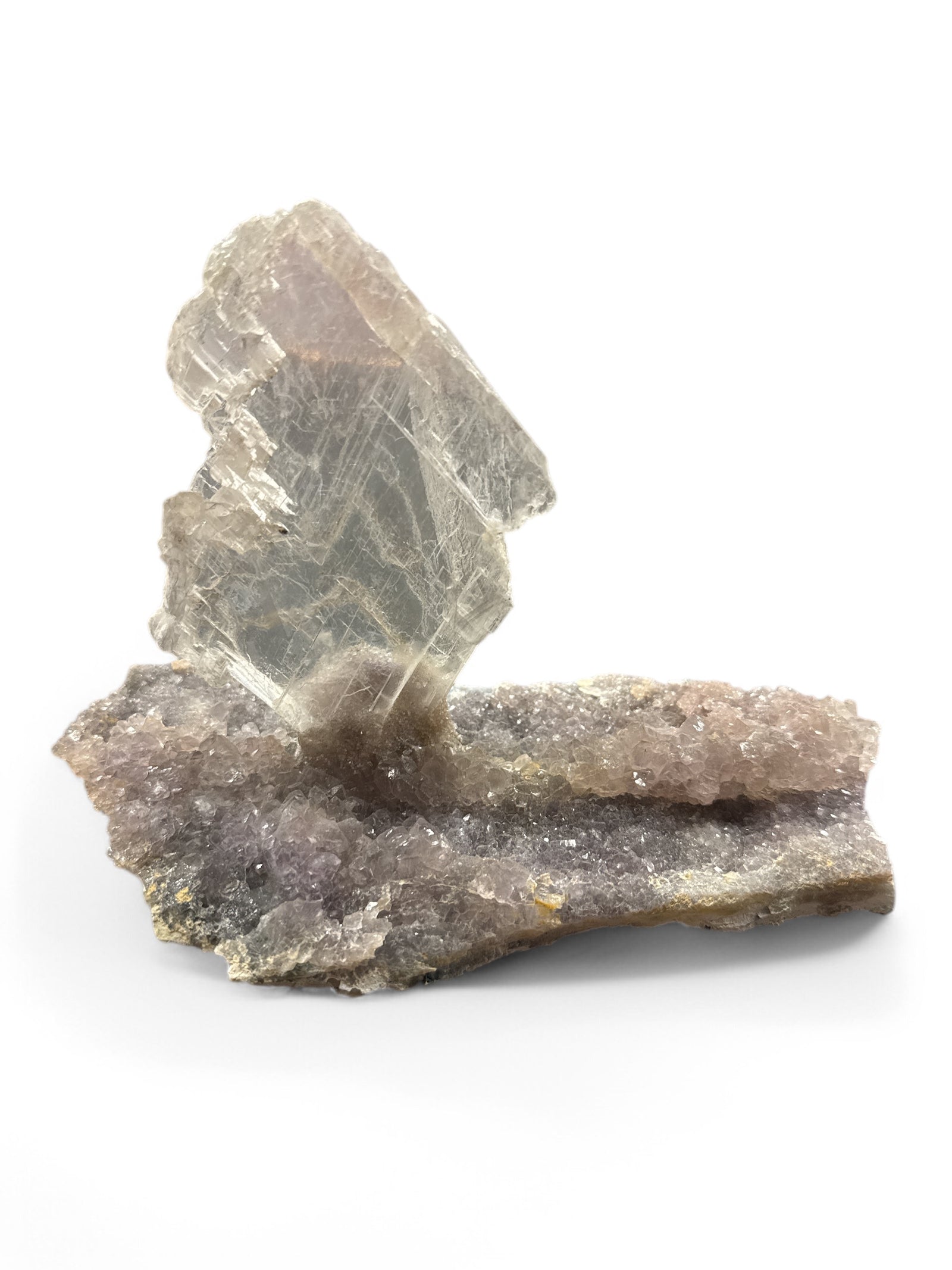 Gypsum on Amethyst Druzy