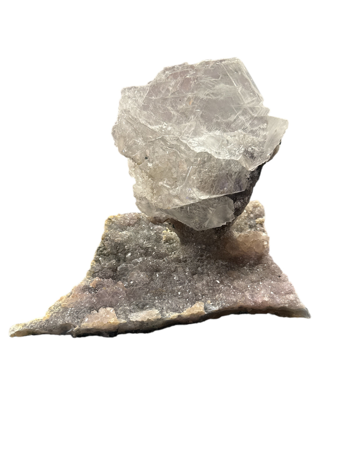 Gypsum on Amethyst Druzy