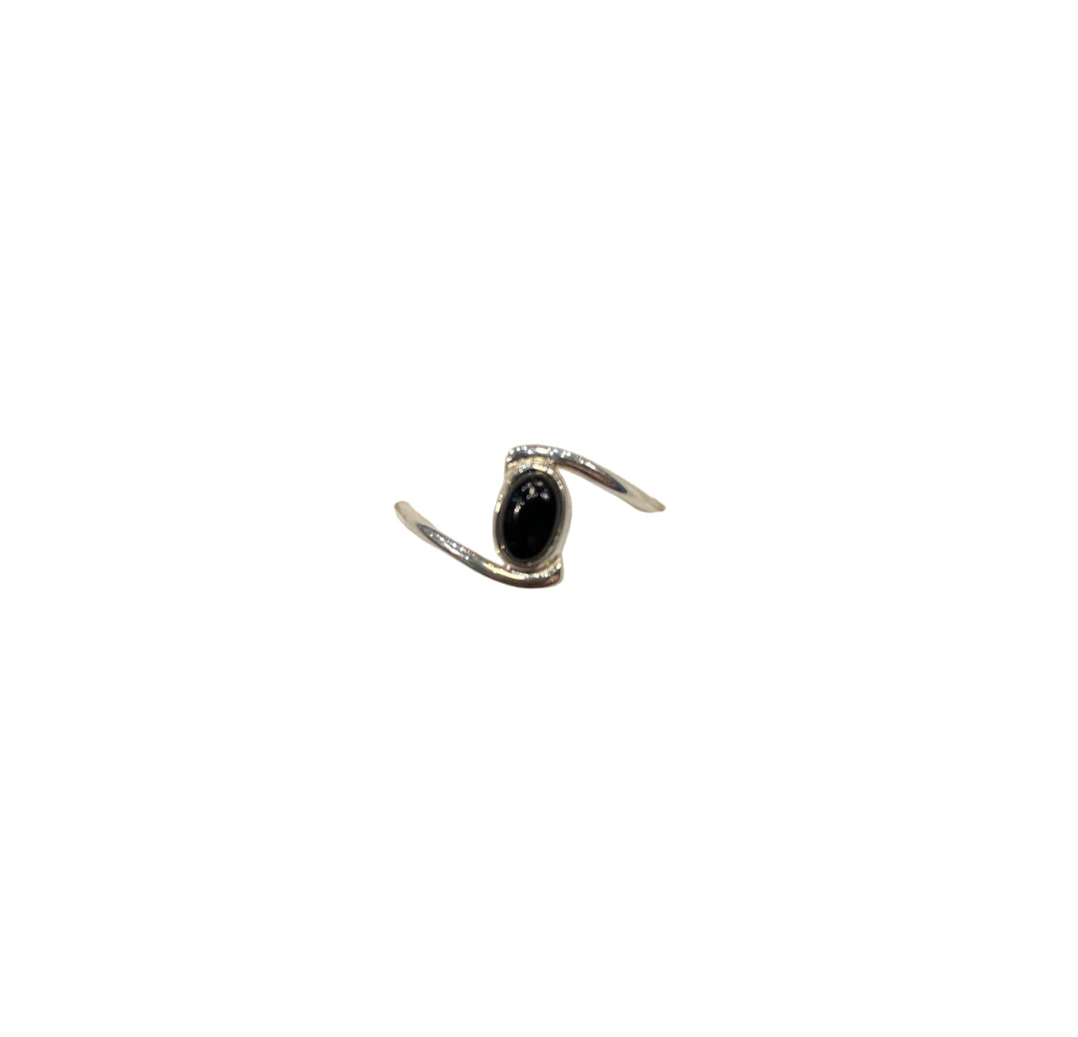 BLACK ONYX STERLING SILVER Oval