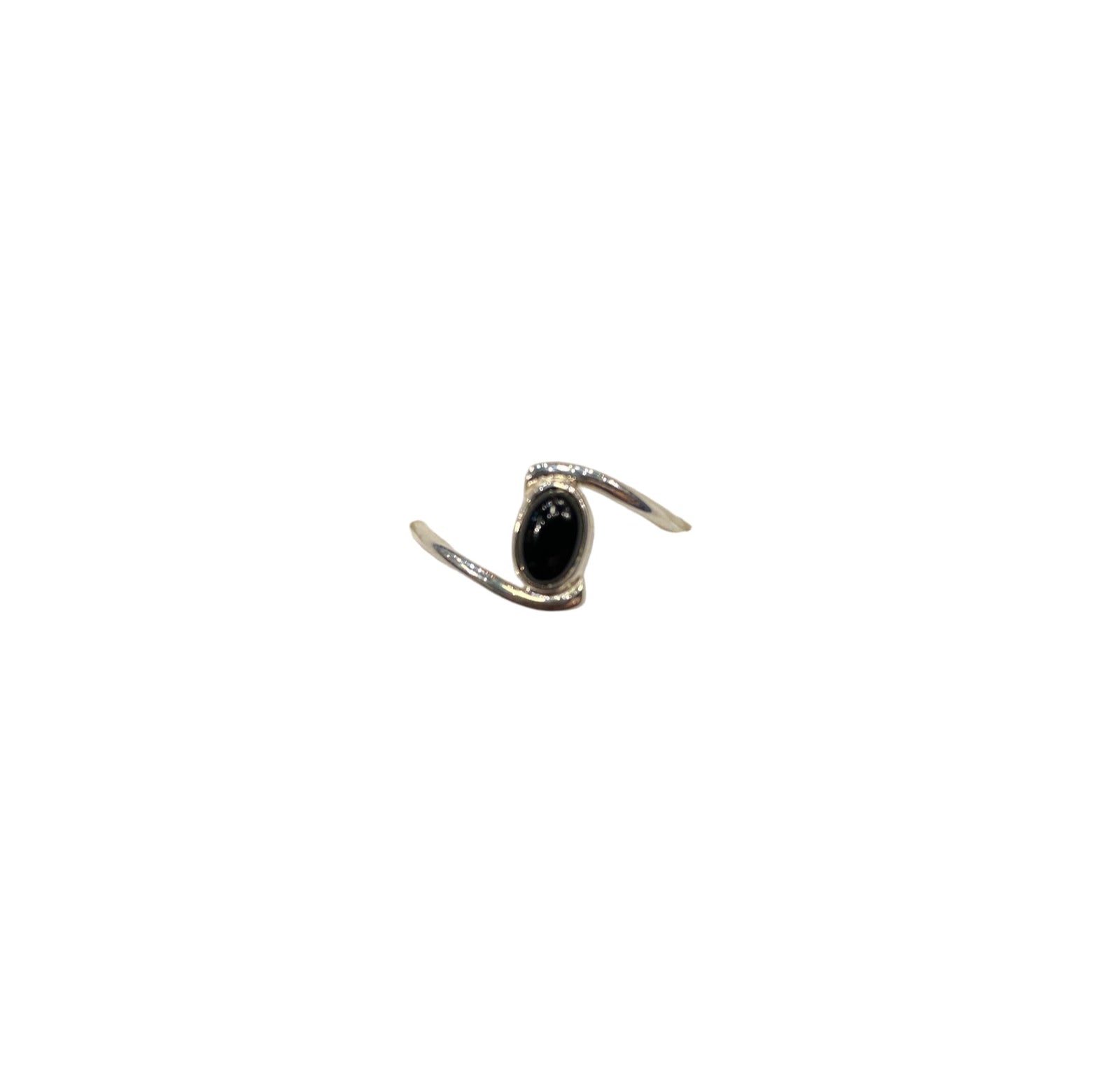 BLACK ONYX STERLING SILVER Oval