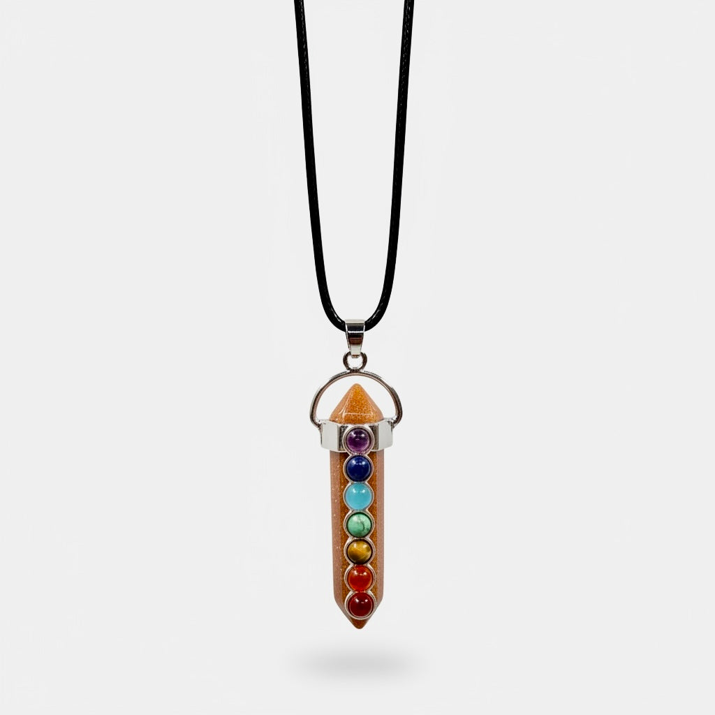Goldstone Chakra Pendant Necklace