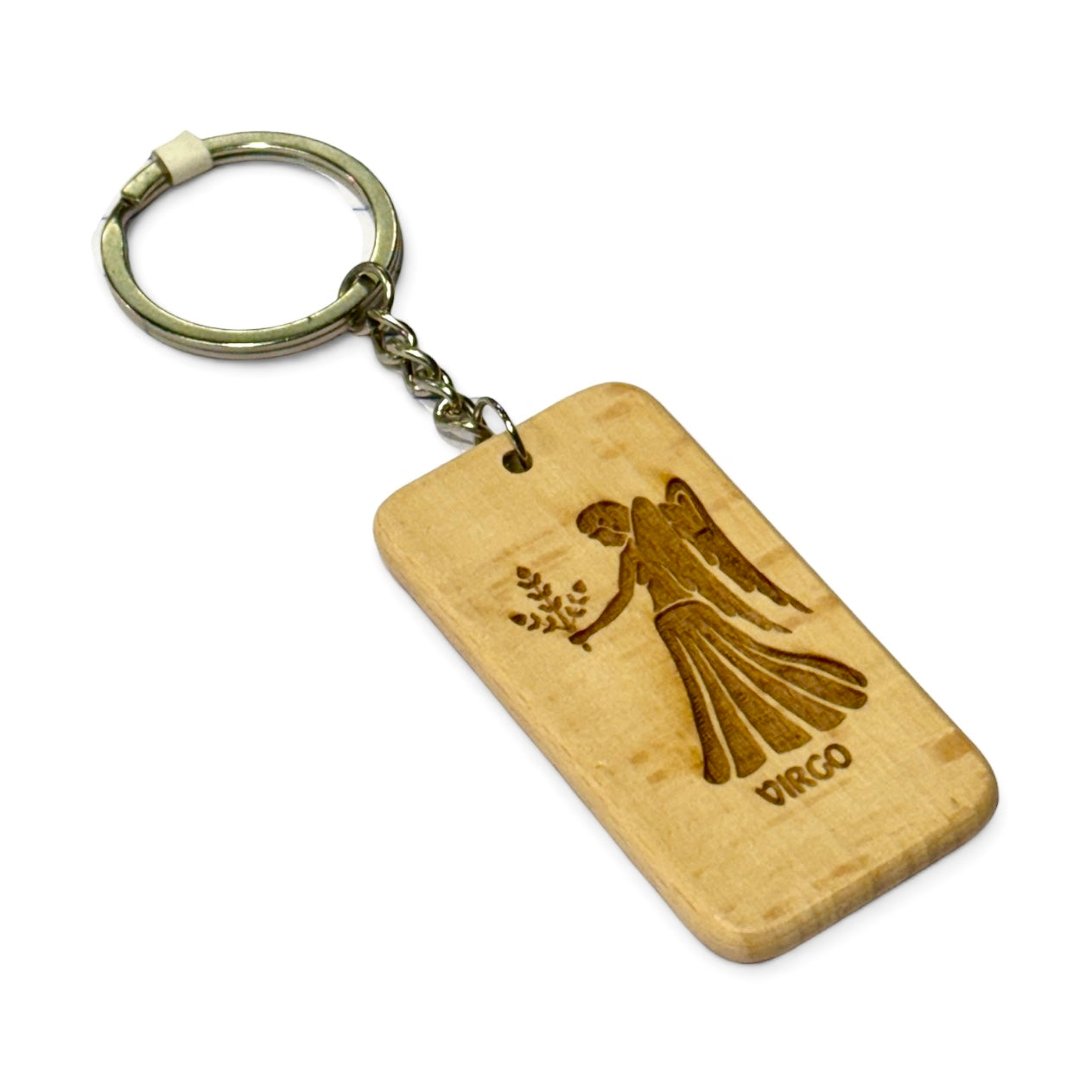 Zodiac Wood Key Chain