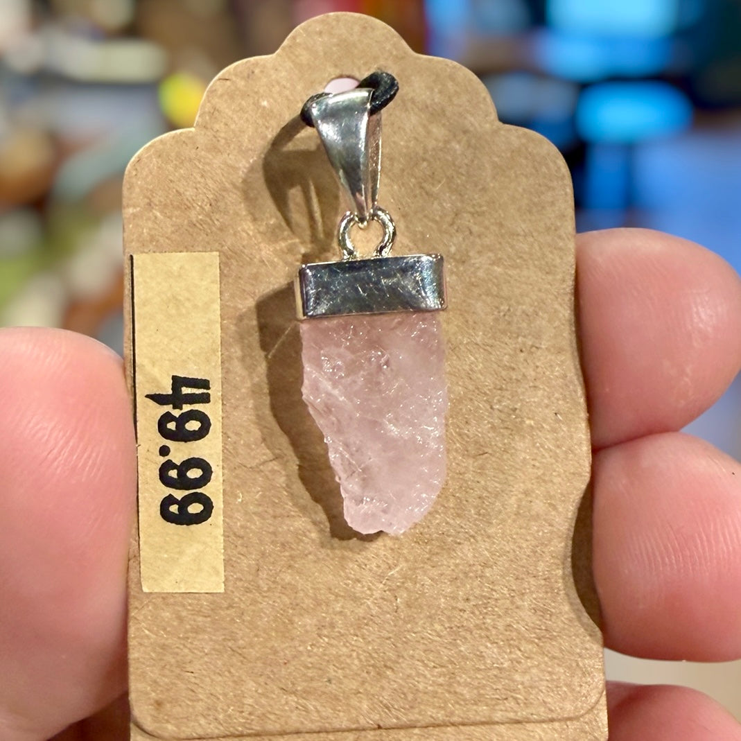 Morganite Sterling Silver Pendant