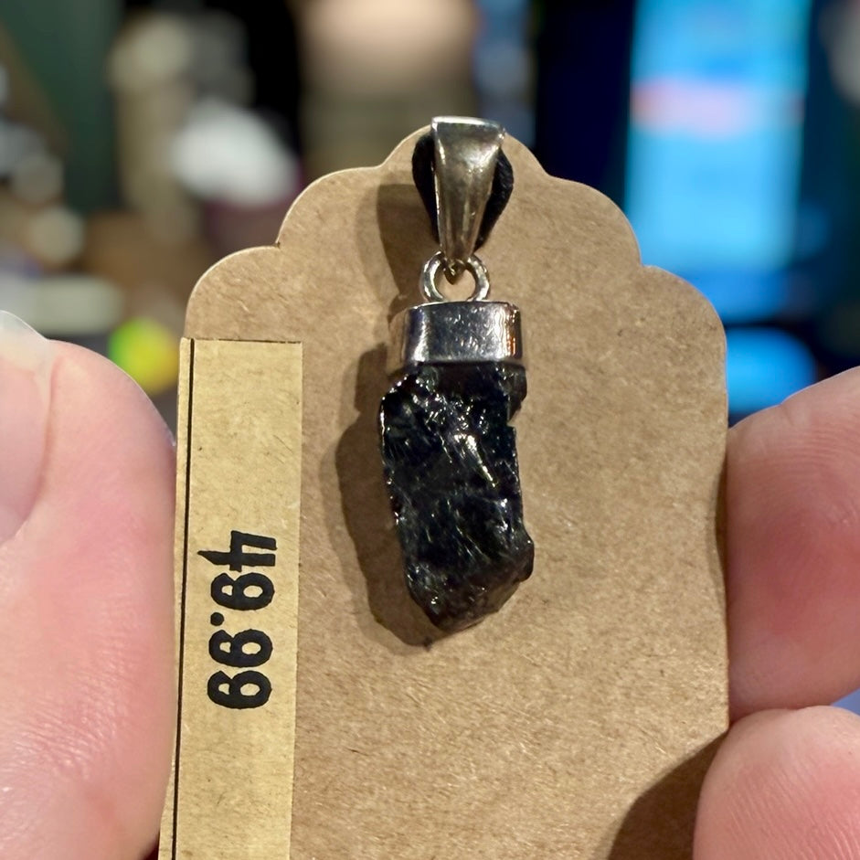Shungite Sterling Silver Pendant