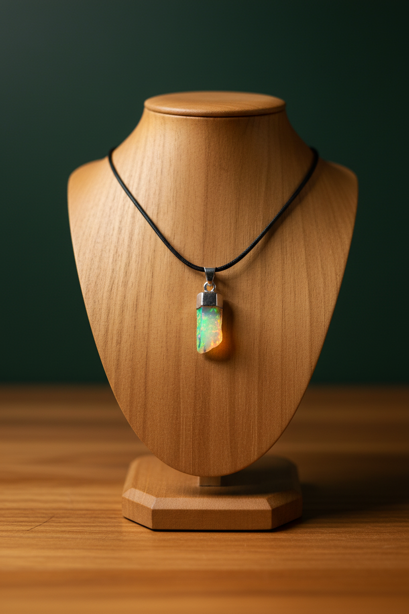 Ethiopian Opal Sterling Silver Pendant