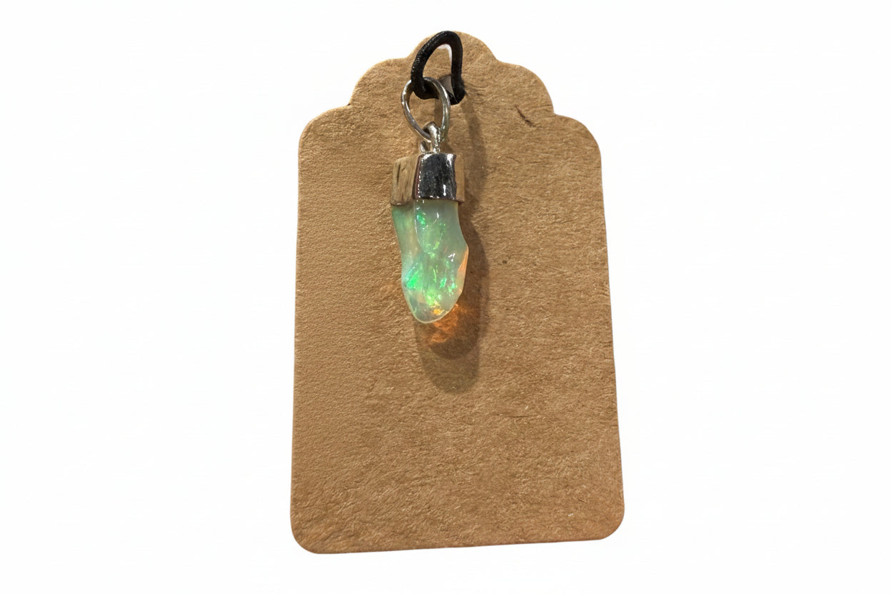 Ethiopian Opal Sterling Silver Pendant