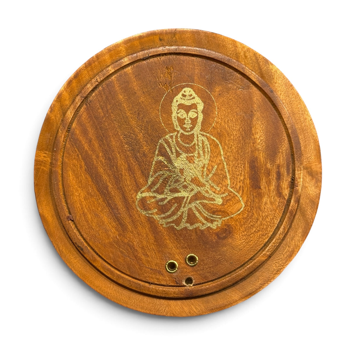 Round Wooden Incense Stick Burner