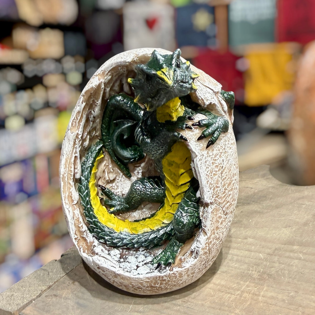 Hatchling Dragon Statue Green