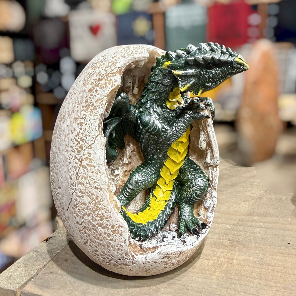 Hatchling Dragon Statue Green