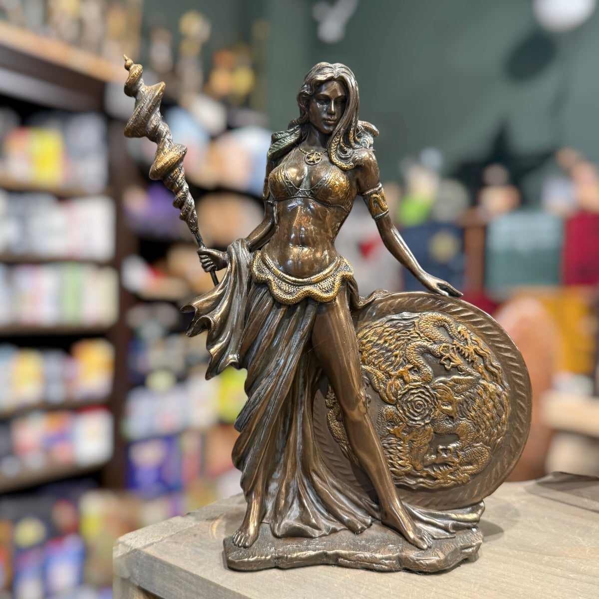 Frigga Standing with Shield - Statue