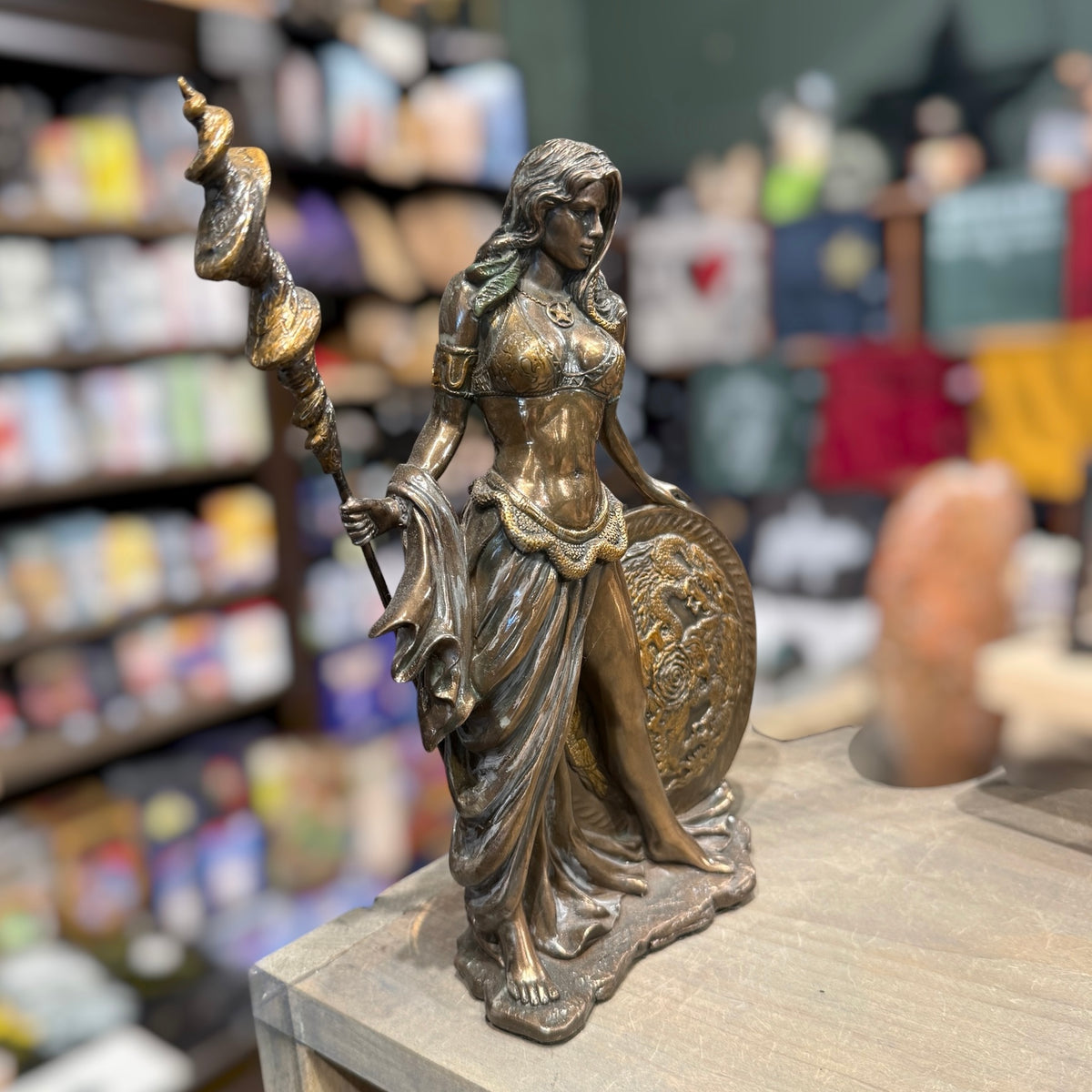 Frigga Standing with Shield - Statue
