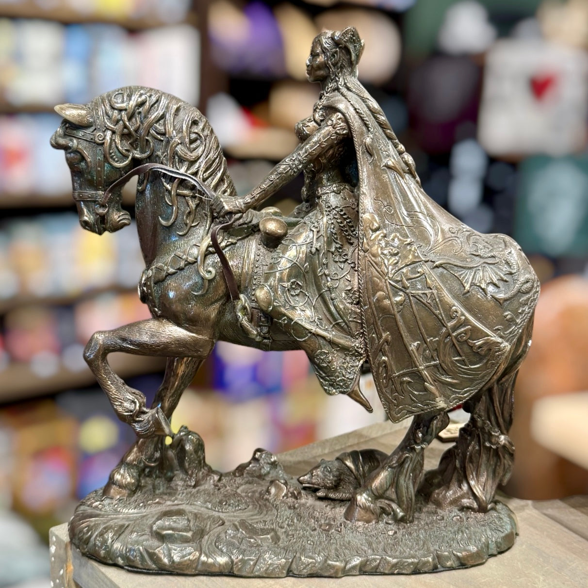 Rhiannon Riding Horse Statue