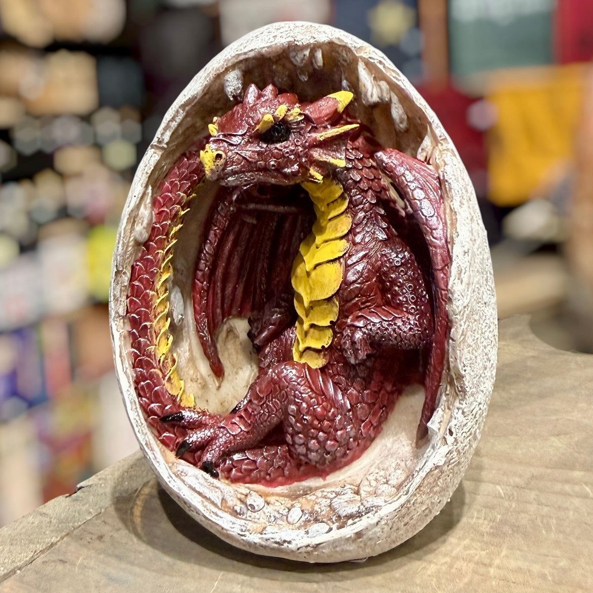 Hatchling Dragon Statue Red