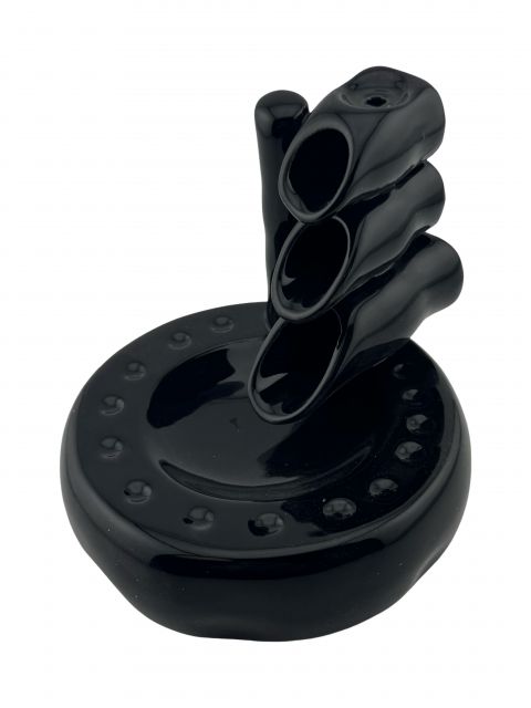 Ceramic Backflow Incense Burner, Bamboo 5&quot;