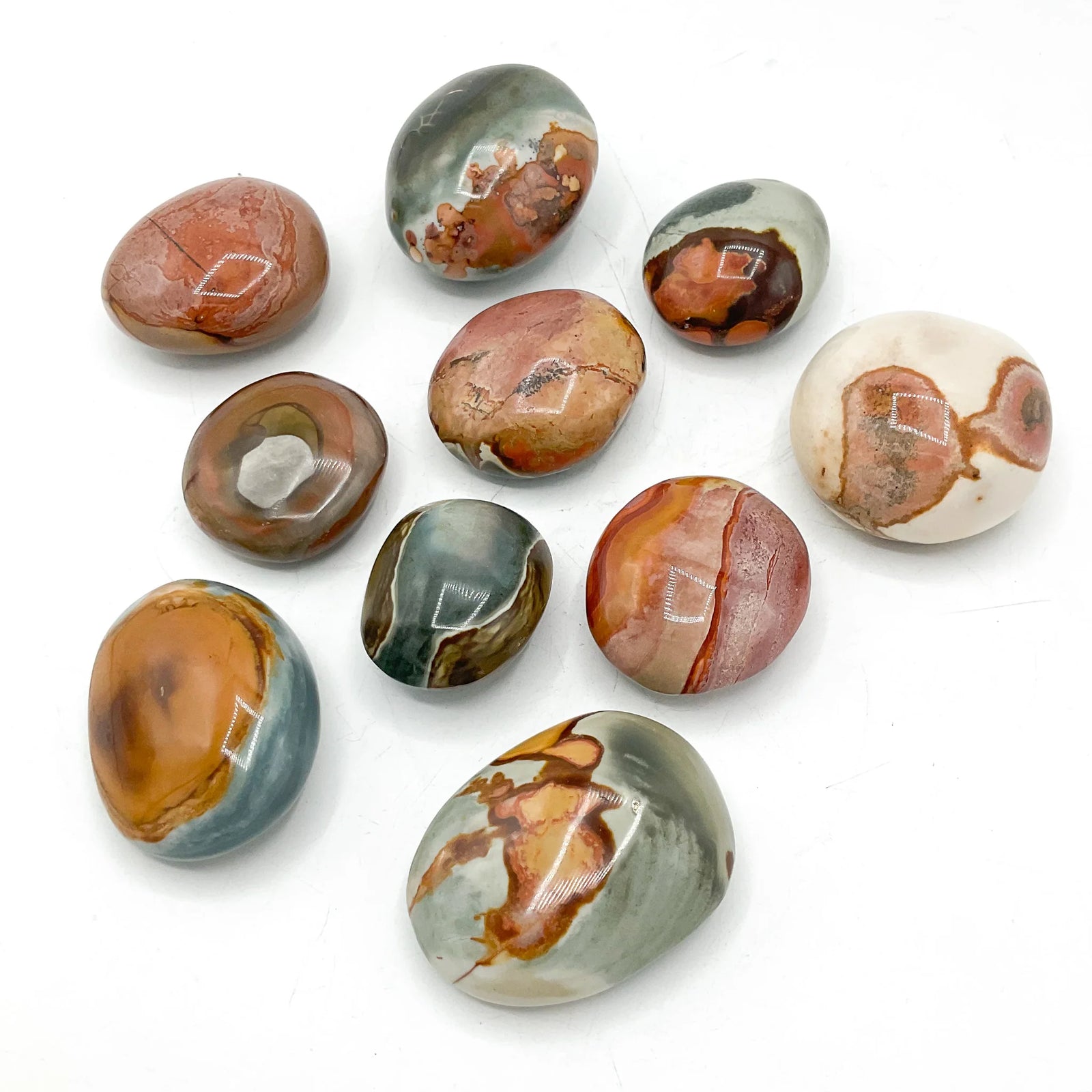 Polychrome Jasper Palm Stone