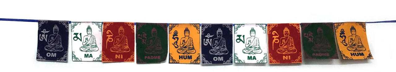 Prayer Flags Tibetan Divya Mantra Om Mani Padme Hum Buddha
