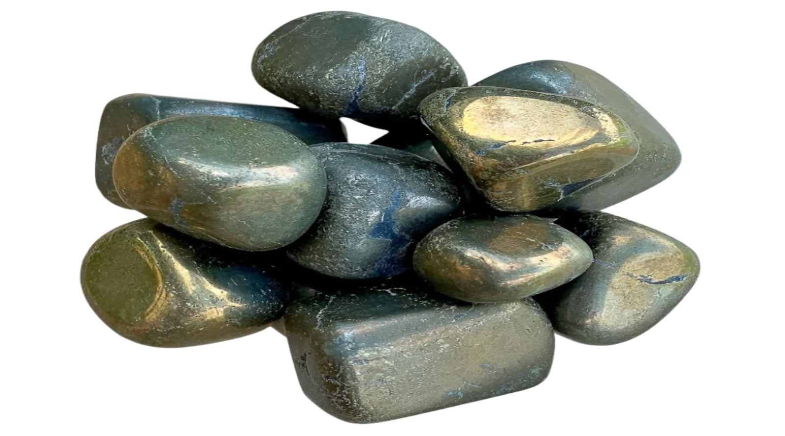 Pyrite w/ Manganite Tumbled