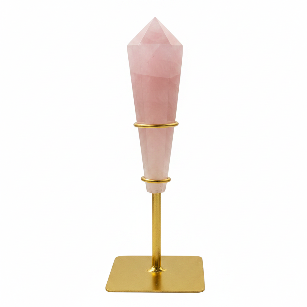 Rose Quartz Wand with Stand
