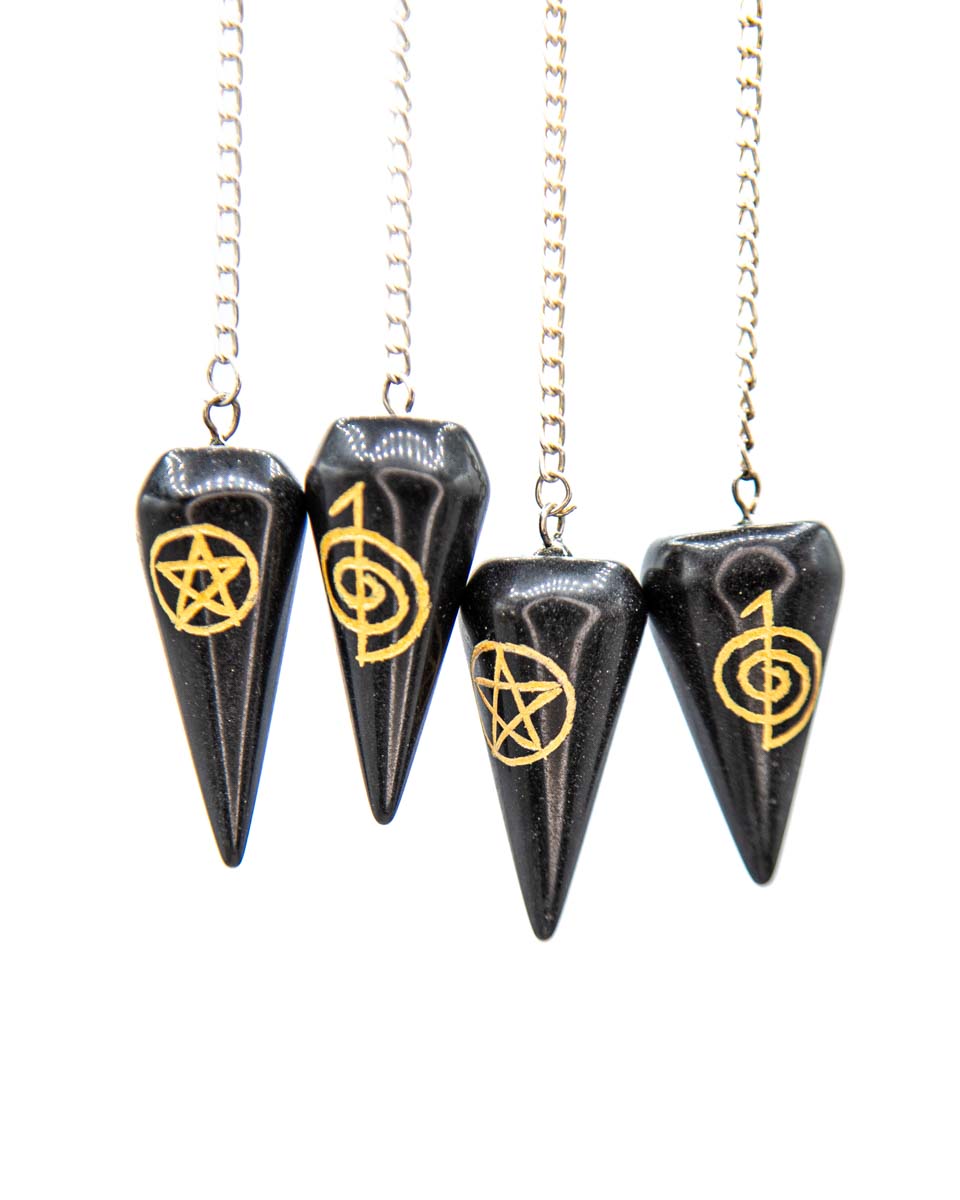 Etched Crystal Pendulums